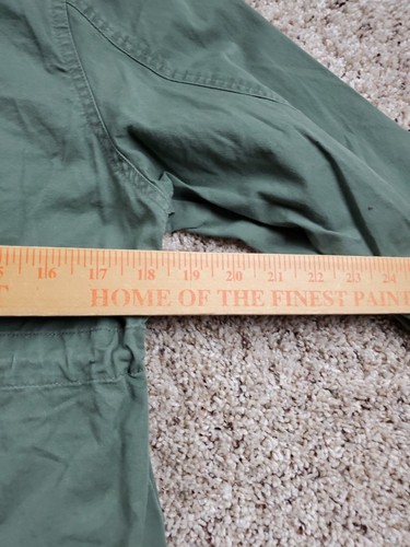 Woolrich Military Jacket Size 14-16 Boys Green Full Zip Olive Drab Pockets - Picture 10 of 12