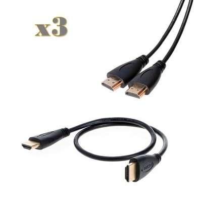 3-Pack - 3FT 4K HDMI Premium Cable 60Hz Full HD 3D 2160P HDTV PC PS5 Xbox Cord