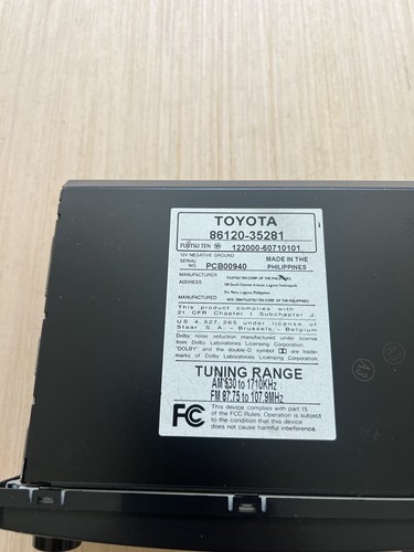 2003-05 Toyota 4Runner OEM Factory CD Stereo Radio Cassette 86120-35281 - Picture 2 of 17