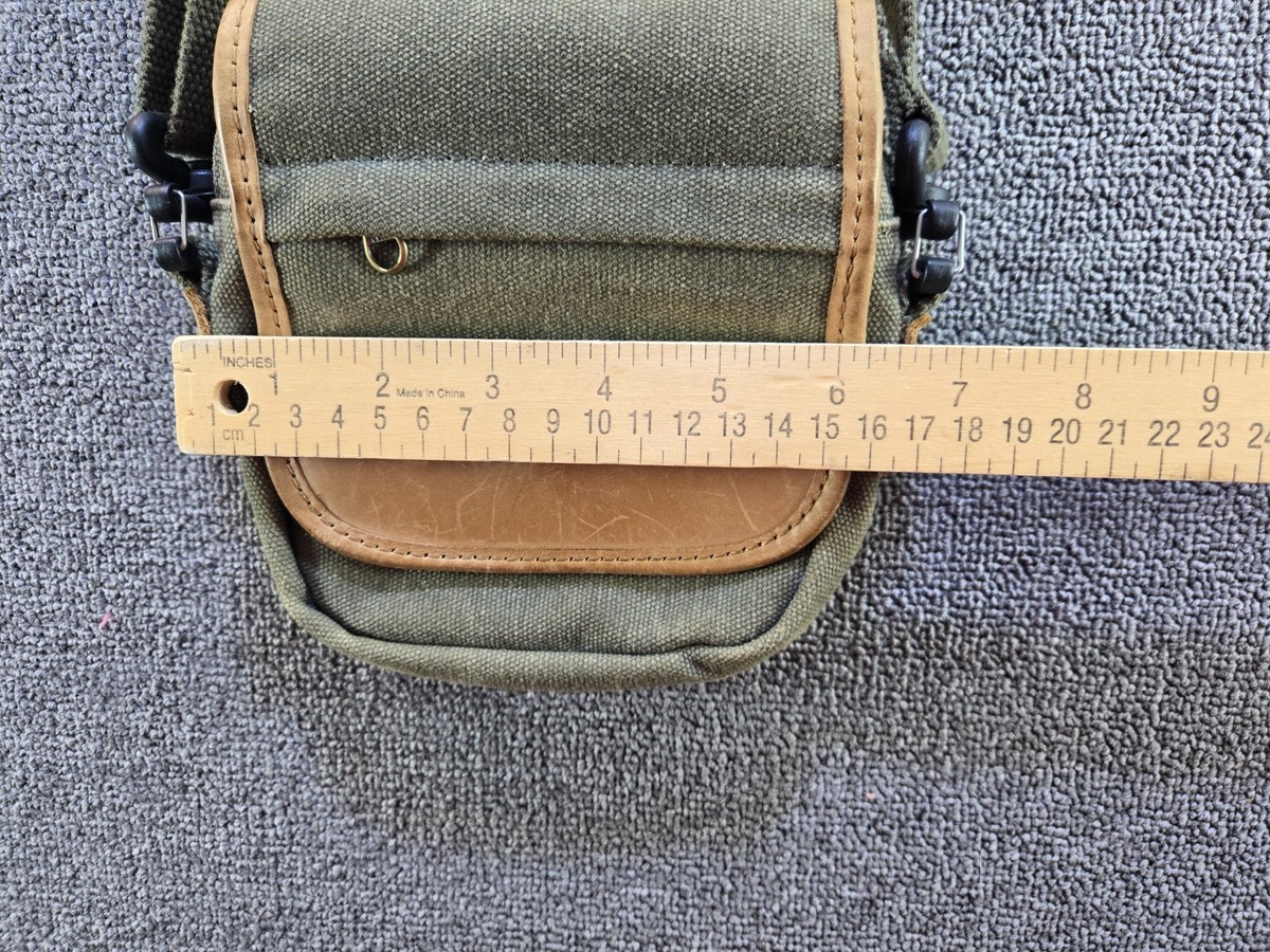 LL Bean Crossbody Bag Brown Canvas Purse View 4