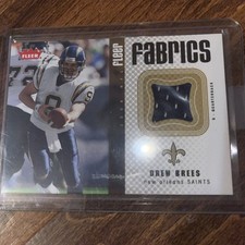 Drew Brees - Jersey Card PATCH 2006 Fleer Fabrics San Diego Chargers/Saints