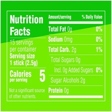 Spearmint Sugarfree Chewing Gum, 15 Pieces Pack of 10 