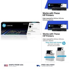 HP 218X Black High-Yield Toner Cartridge Works with Color LaserJet Pro 3201...