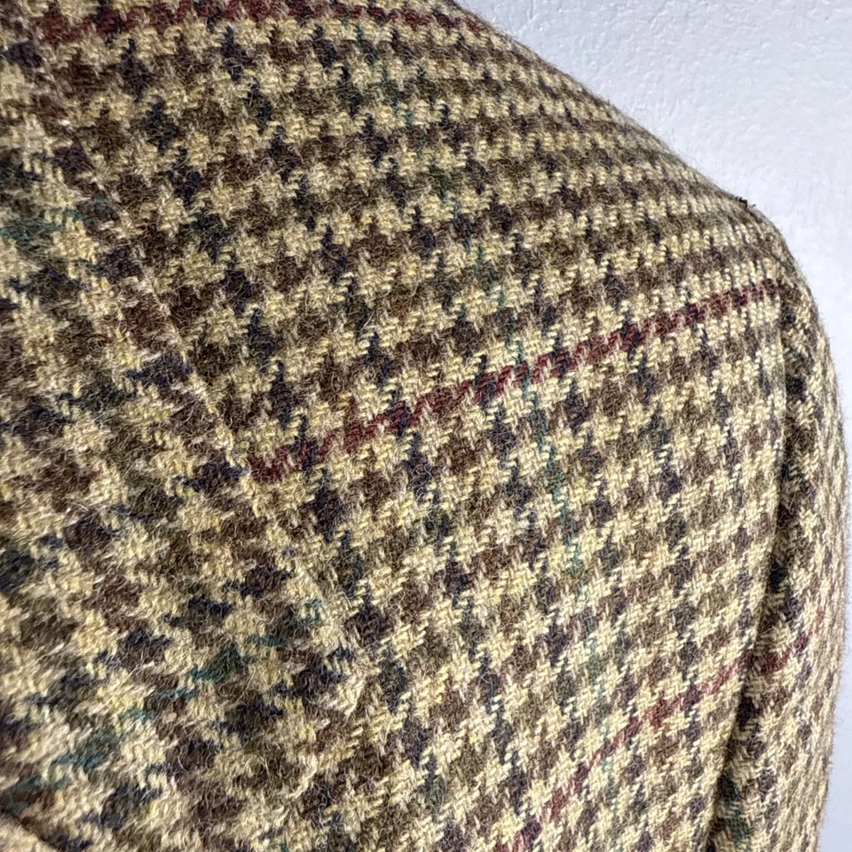 Abrigo Blazer Chaqueta De Colección Austin Reed Deportivo Para Hombre’s 46R Marrón Lana Pata de Gallo Foto 4 de 4