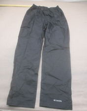 Columbia Size XL 18/20 Youth Black Pull On Elastic Waist Pocket Rain Pants 105