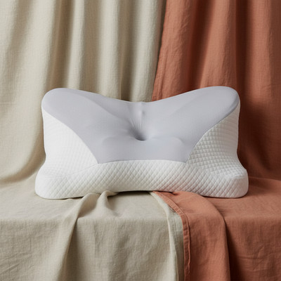 Cervical Memory Foam Pillow Ergonomic Neck Support Cooling Dual Height Contour