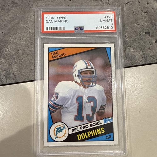 Well Centered 1984 TOPPS DAN MARINO #123 MIAMI DOLPHINS ROOKIE RC PSA 8 NM-MT
