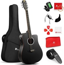 Vangoa elektrische Akustikgitarre 41 Zoll 4 B...