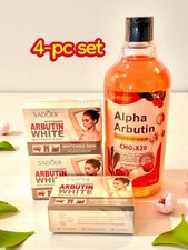 Set Alpha Arbutin Face Body Serum Skin Brightening Moisturizer, 500ml  Soap 4pc