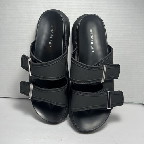 Steve Madden schwarze KINGSLEY/KING Doppelband Schnalle Sandale Gr. 10 M "MADDEN GIRL" - Bild 2 von 6