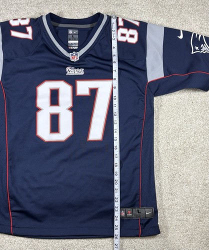 Rob Gronkowski #87 New England Patriots Nike On Field Jersey Youth Large NFL - Picture 8 of 10