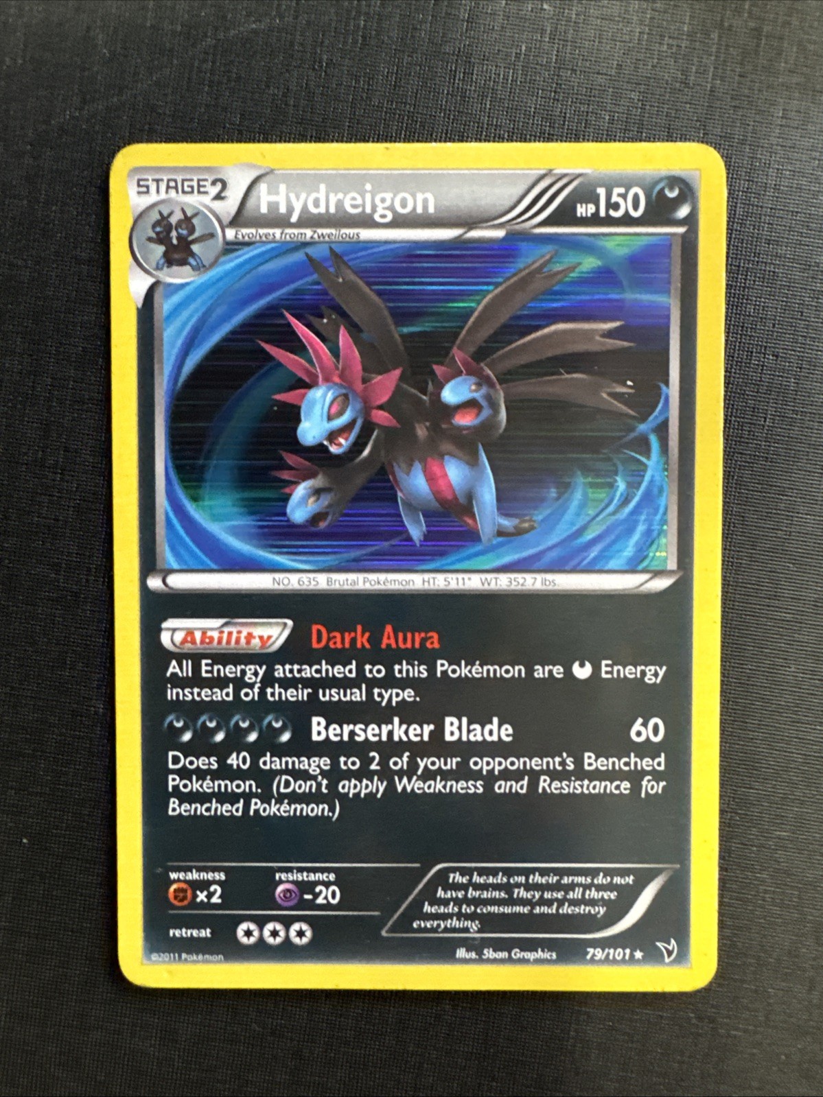 Hydreigon 79/101 Pokemon Noble Victories Holo LP