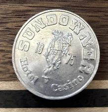 Sundowner Casino No Cash Value Free Slot Play Gaming Token Reno Nevada 1975