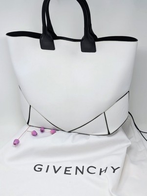 Givenchy Antigona Shopper Bag Weiß Schwarz Leder Tote Handtasche 2010er