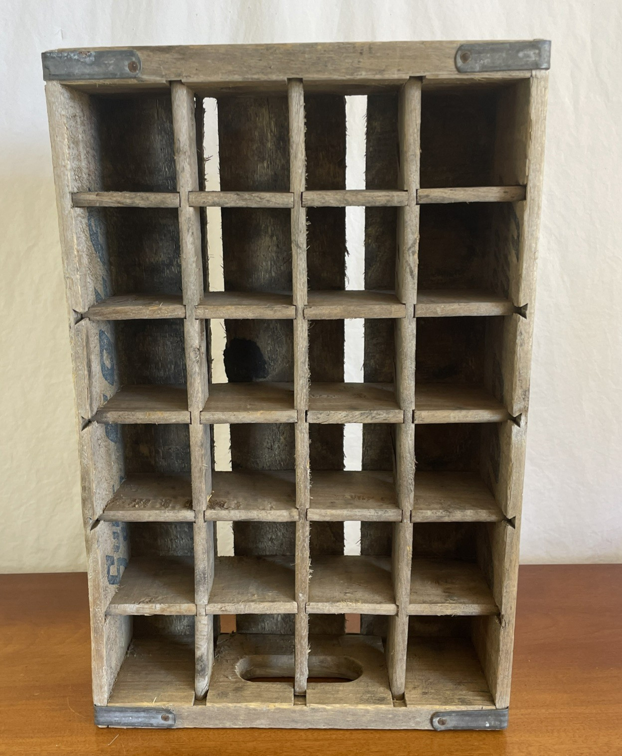 VTG Wooden Sun Drop Cola Soda Bottle Crate Schofield Wisconsin Wood Metal Box