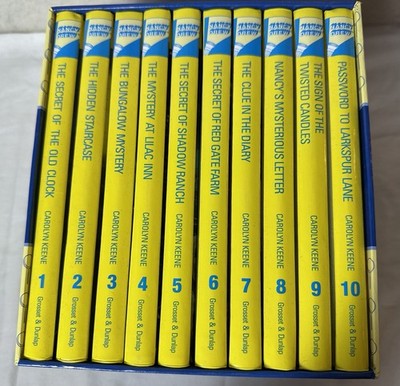 Nancy Drew Mystery Stories Books 1-10 Complete Hardcover Set Carolyn Keene