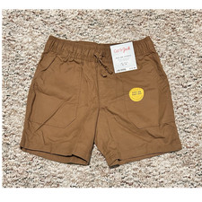 Cat  Jack Girls Brown Pull-On Shorts XS 4/5 Adjustable Waist Pockets
