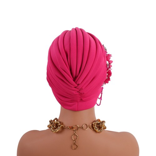 Women Wedding Party Bonnet Cap Nigerian Hijab African Aso Oke Tassel Turban New - Picture 13 of 23