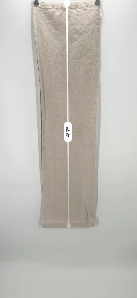 Corredor de Mesa 100% Lino 14x55 Tostado Sólido, Beige Foto 3 de 4