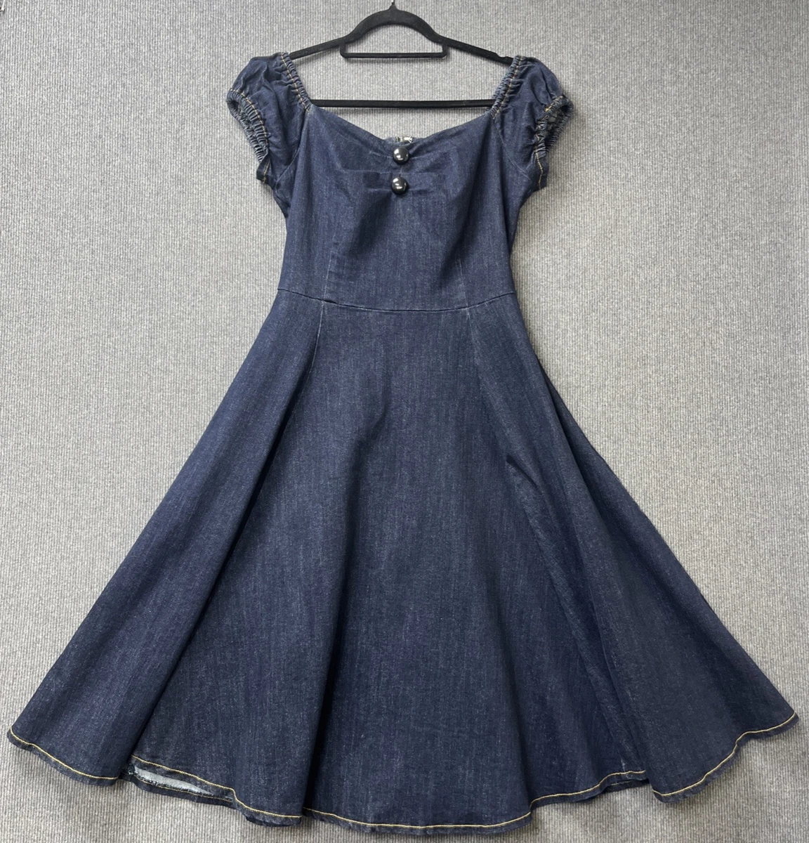 collectif denim dress Dolores Denim Doll Swing Dress
