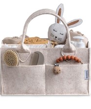 PUTSKA Baby Diaper Caddy Organizer - Nursery Storage Basket for Diaper Statio...