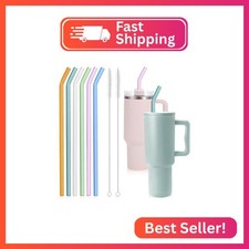 Replacement Glass Straws for Stanley 40 30 oz Tumbler - 12" x 10mm Reusable Glas