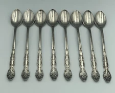 National Stainless Nancy iced teaspoons set of 8 stainless silverware 7-1/4"