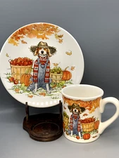 International Farmer Dog Sherri Buck Baldwin Design Dog 8 1/2" Plate & 16oz Mug