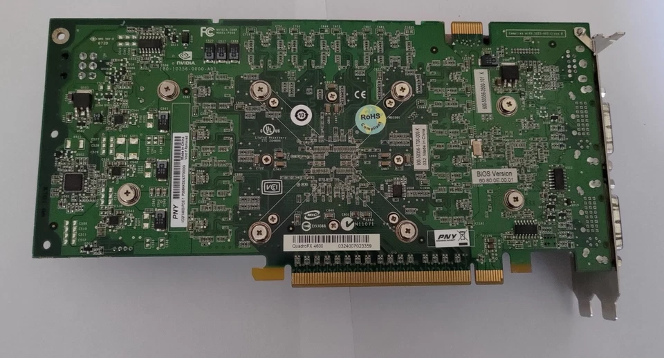 Dell Nvidia Quadro FX4600 768 MB PCIE DVIx2/S-Video Graphics Card - Image 2 of 4