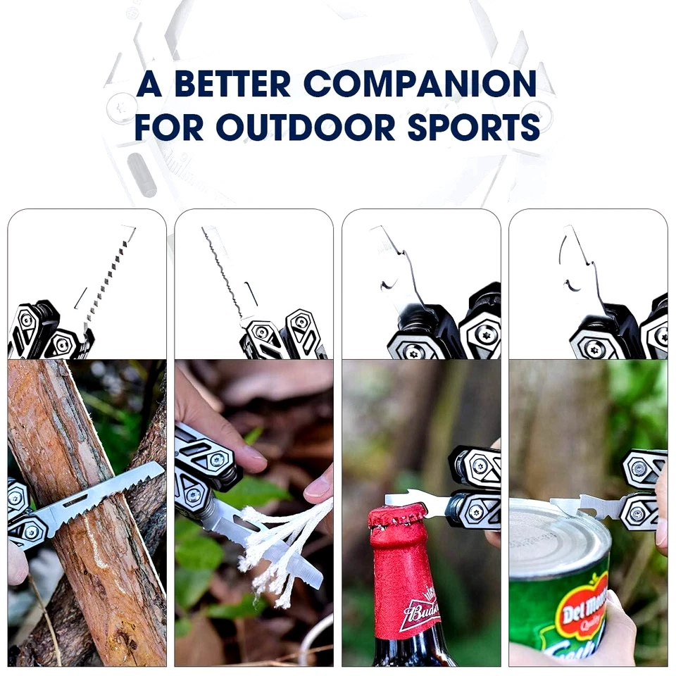 BIBURY Multitool 21 in 1 - Multi-Tool mit Zange Klappmesser - faltbar uvm. - NEU - Bild 2 von 4