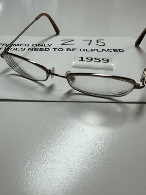 Coach Kiernan 119 Tan Eyeglass Frames Metal Oval Rim 49/17  display picture 3