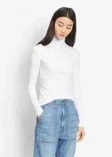 W730 NWT VINCE RIBBED KNIT TURTLENECK WOMEN TEE SIZE XS, S, M, L $135