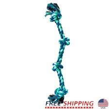 Durable Large Dog Rope Chew Toy 4 Knots Interactive Tug Fetch Playtime Durable