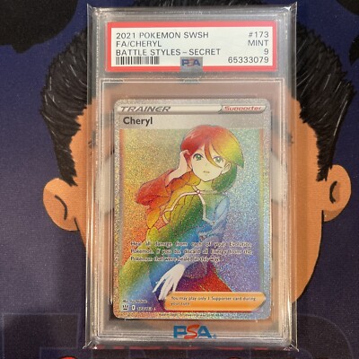 PSA 9 MINT 2021 Pokemon Battle Styles CHERYL #173 Full Art Secret