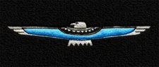 New! 1958-1973 Ford Thunderbird Black CARPET Floor Mats w Embroidered Bird Logo