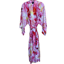 natori robe size Small pink floral long worn once