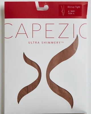 ASSORTED Capezio Toast Ultra Shimmery STIRRUP dance tights M & L