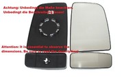 Spiegelglas Volkswagen VW Crafter 04/2006- Rechts Oben + Unten, Oben Beheizbar