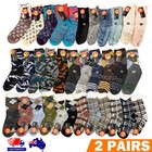 2 Pairs Winter Bed Socks Warm Thick Fur Fleece Men Women Lounge Slippers Nonslip