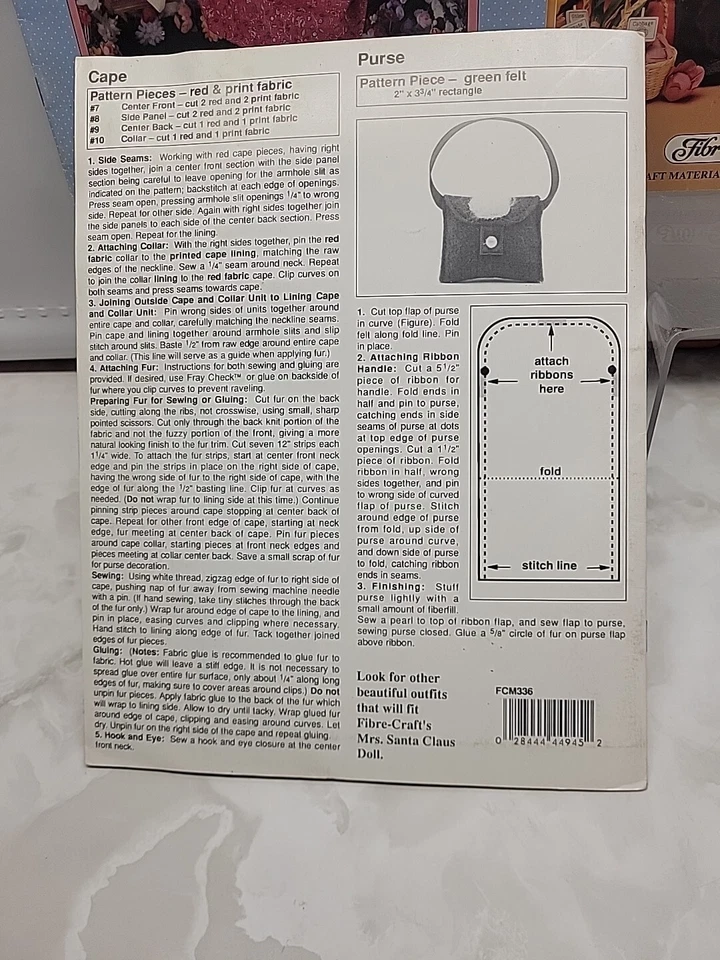 Vintage 1993 Sewing Patterns Books & New Patterns Nightshirt Santa & Mrs Claus - Image 4 of 4