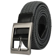 Belt Buckle Plus Size Elastic Braided Stretch Big and Tall Belt for Pants