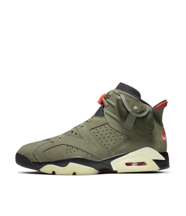 Air Jordan 6 Retro x Travis Scott Medium Olive Sail Cactus CN1084