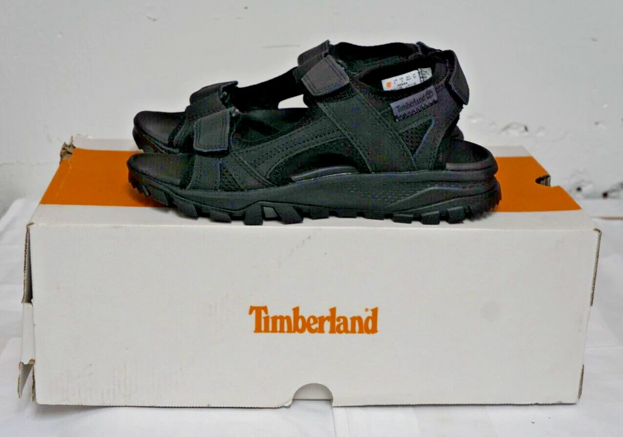 Timberland Lincoln Peak sandalo nero in pelle taglia US donna 5 M