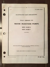Lear-Romec RG-8825-F & RG-8825-A Water Injection Pump Parts Manual