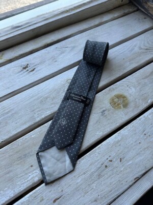   DIOR MONSIEUR TIE NECK NECKTIE LUXURY OLD MONEY LUXURY LOGO L MONOGRAM