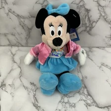 Disney World Its A Small World Minnie Mouse Bean Bag Plush Stuffed Toy New Vtg