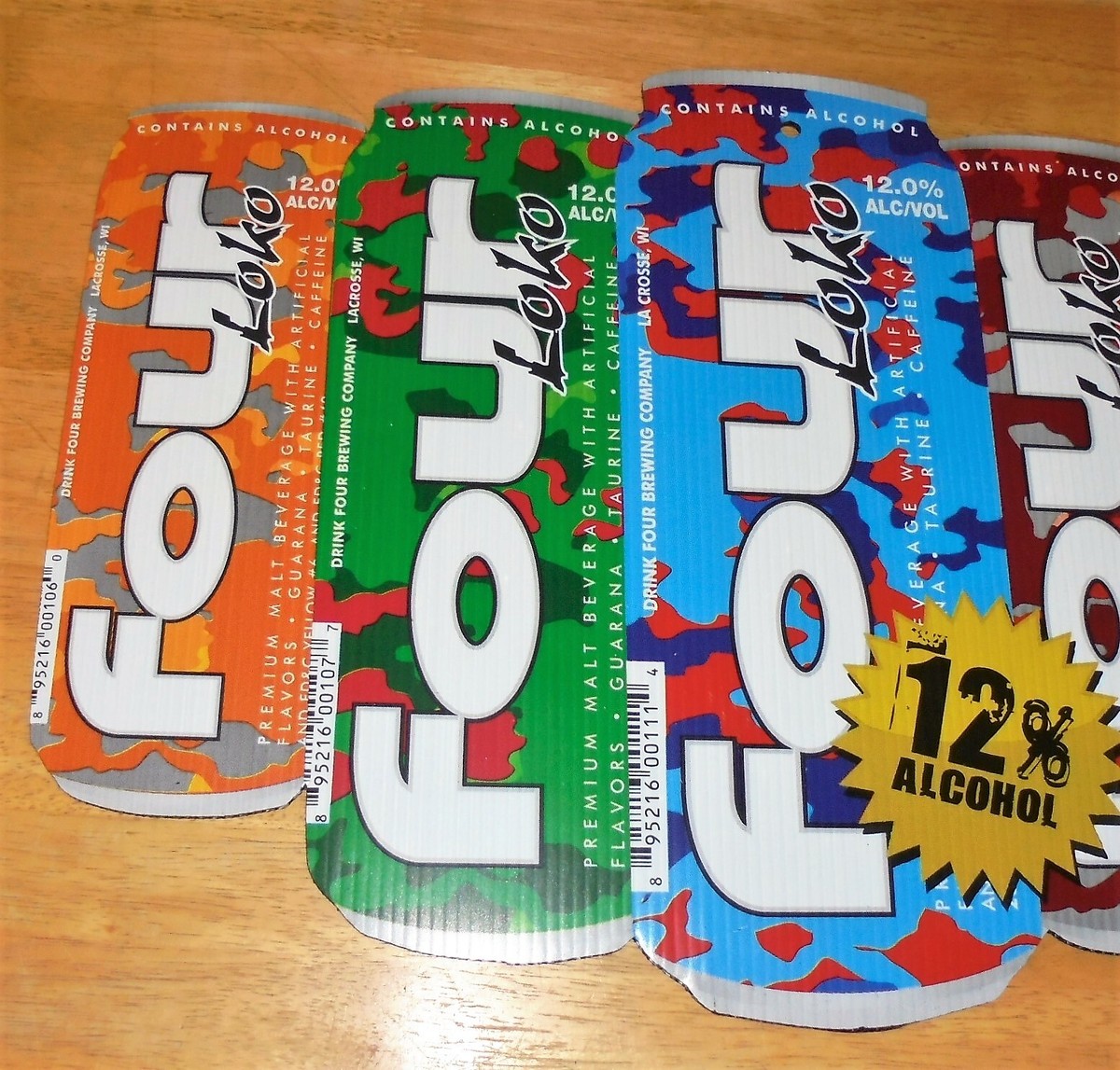 Four Loko Caffeine Flavored Malt Beverage 12% Alcohol Can Beer