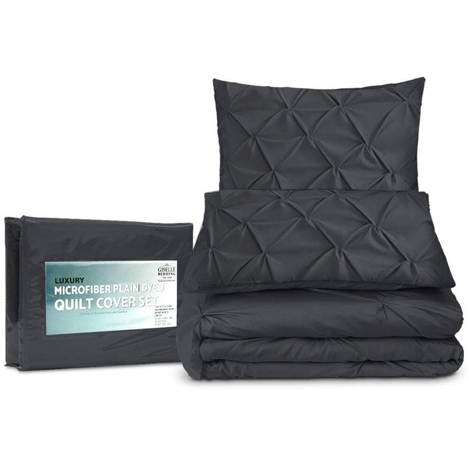Giselle Bedding Quilt Cover Set Diamond Black Super King eBay