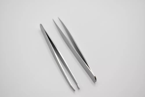 England Professional 2pc Silver Eyebrow Pointed & Slanted Tweezer StainlessSteel - Picture 2 of 6