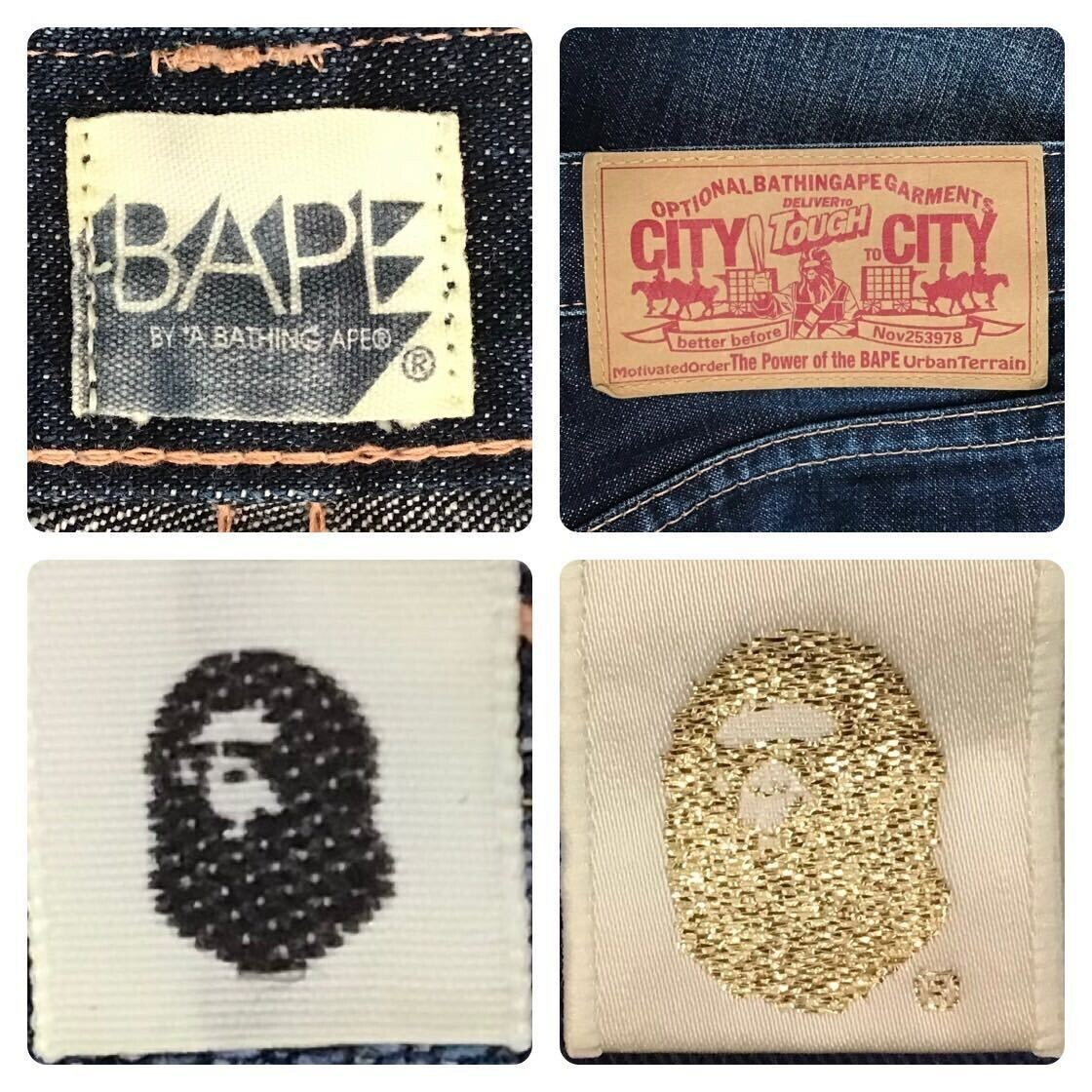 BAPE STA LOGO Denim Shorts a bathing ape star Size L Used BAPE STA LOGO Denim Shorts a bathing ape star Size L Used